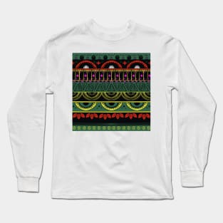 Safari Splendor: Jungle-Inspired Fabric Pattern Long Sleeve T-Shirt